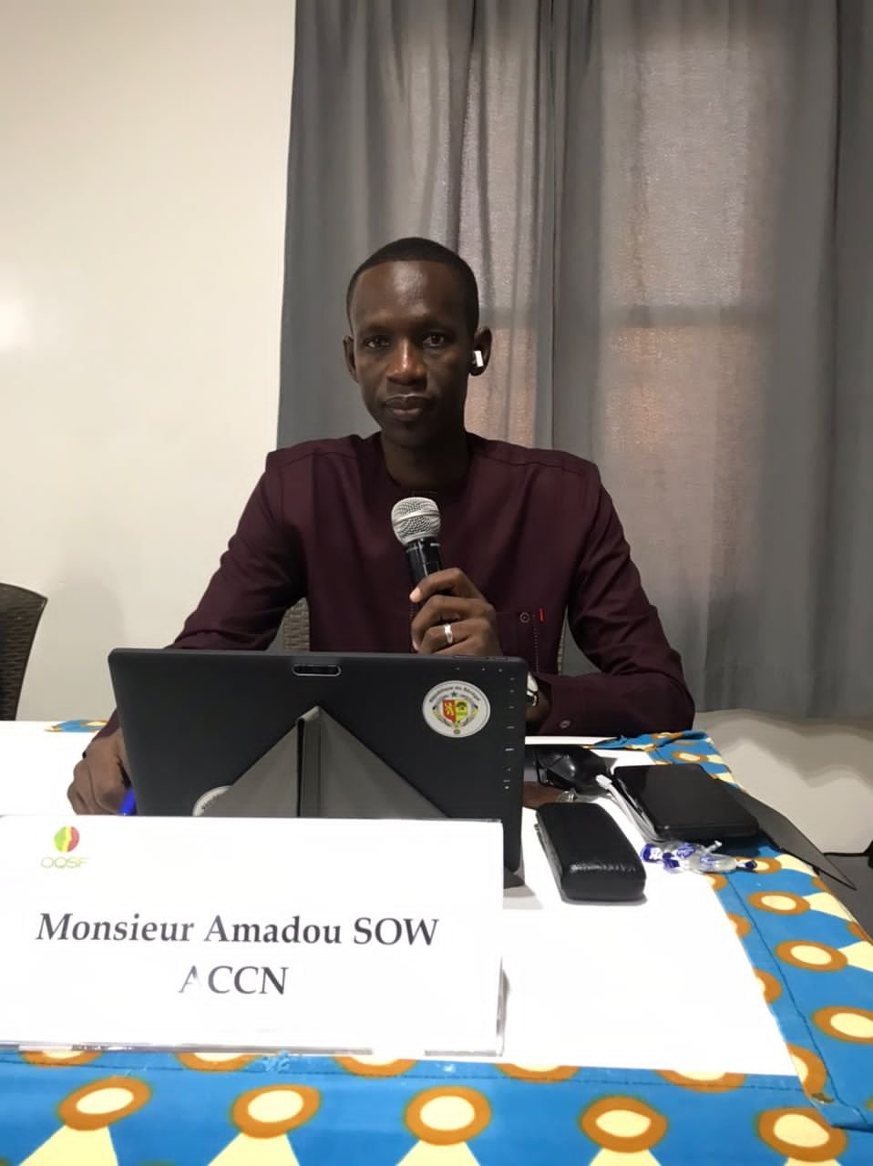 Monsieur Amadou Sow lors d'une prise de parole